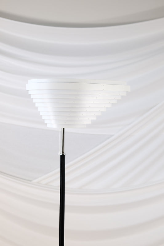 Artek A805 lattiavalaisin, kromiyksityiskohdat – Alvar Aalto