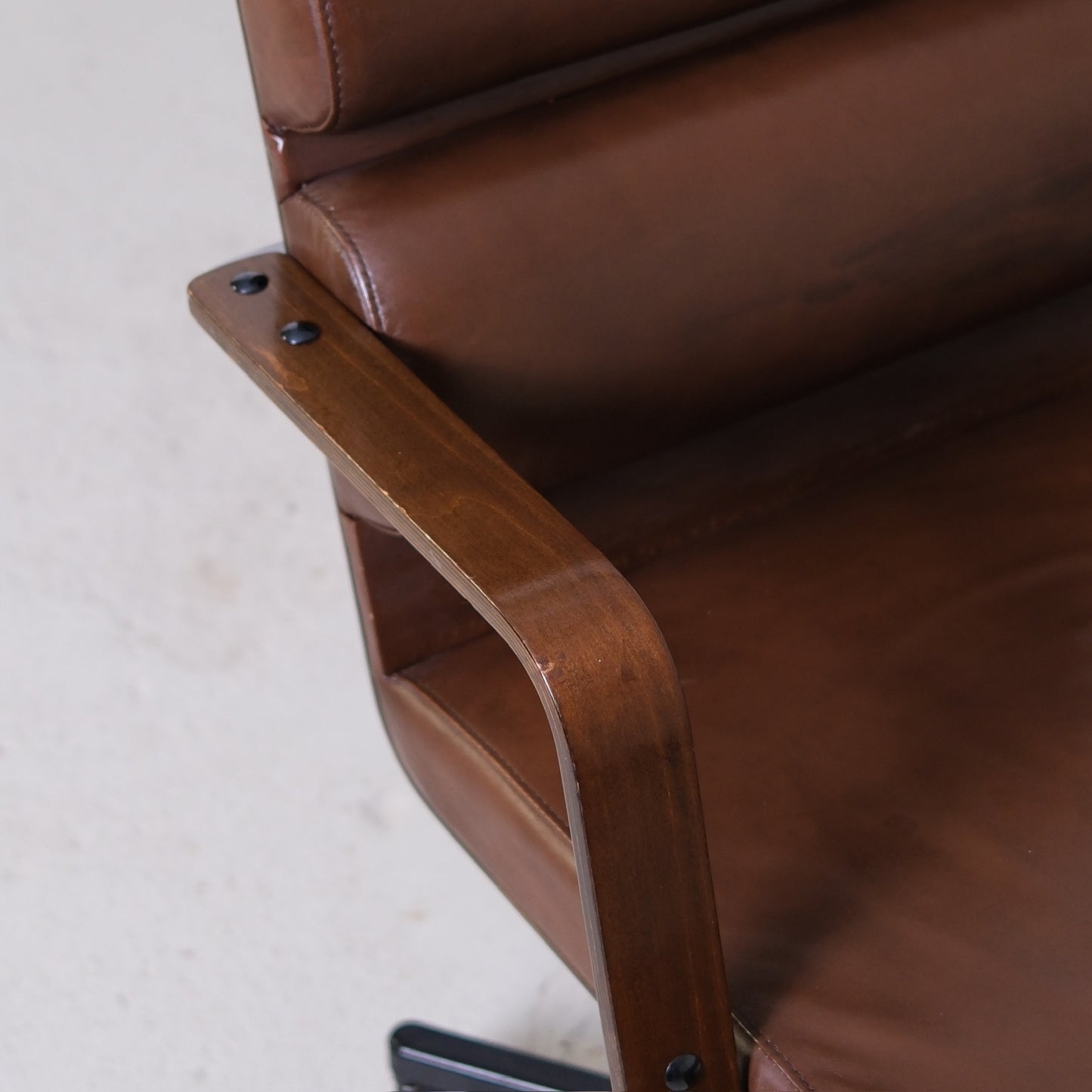 Yrjö Kukkapuro Plaano Office Chair in Brown Leather