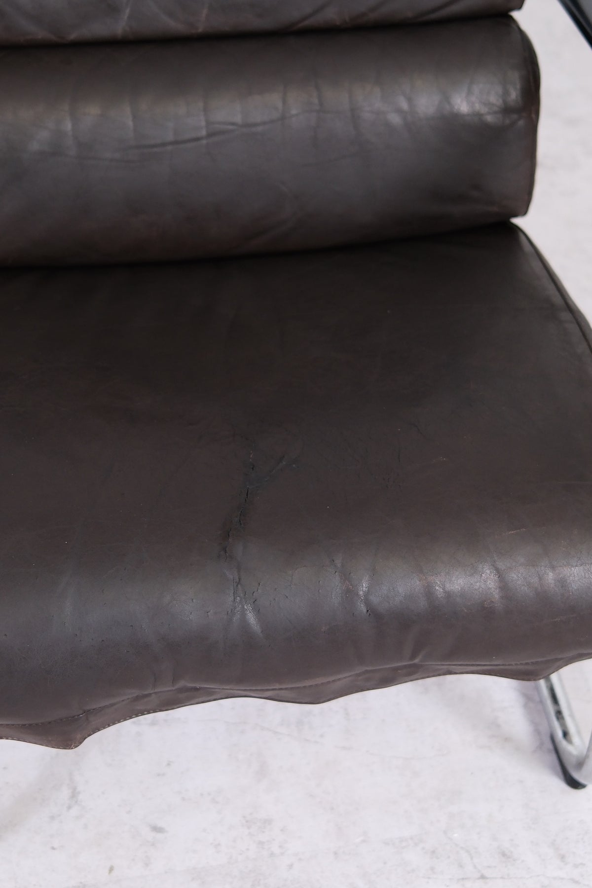 Remmi Armchairs by Yrjö Kukkapuro for Avarte Brown Leather
