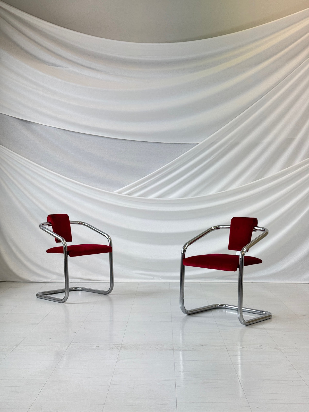 Vintage Chrome Cantilever Chairs