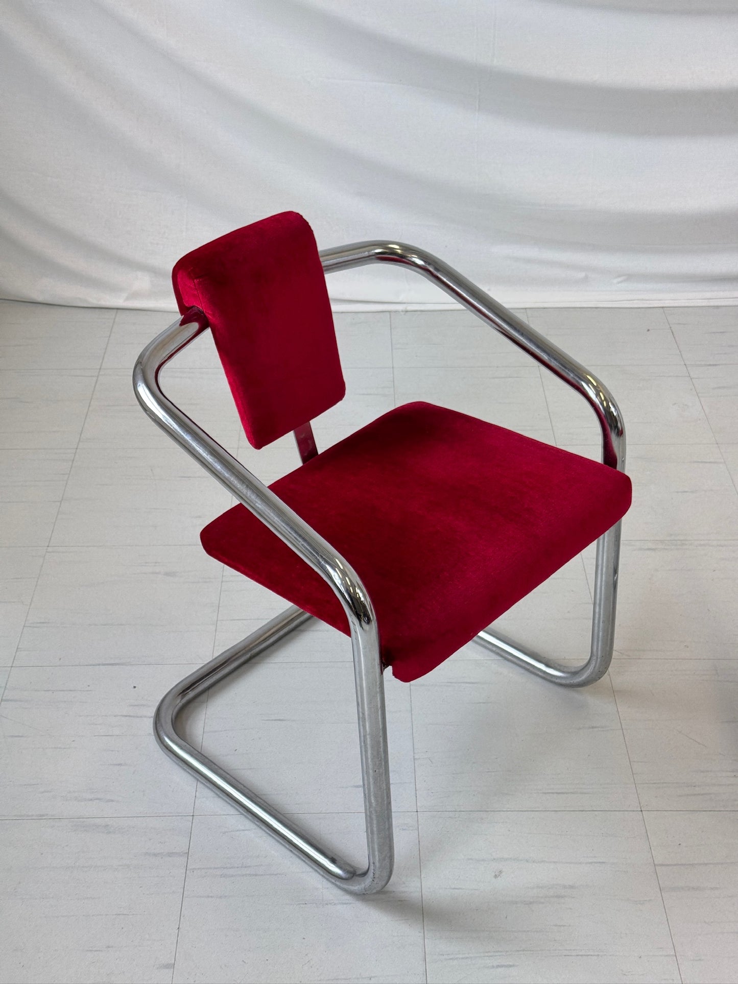 Vintage Chrome Cantilever Chairs
