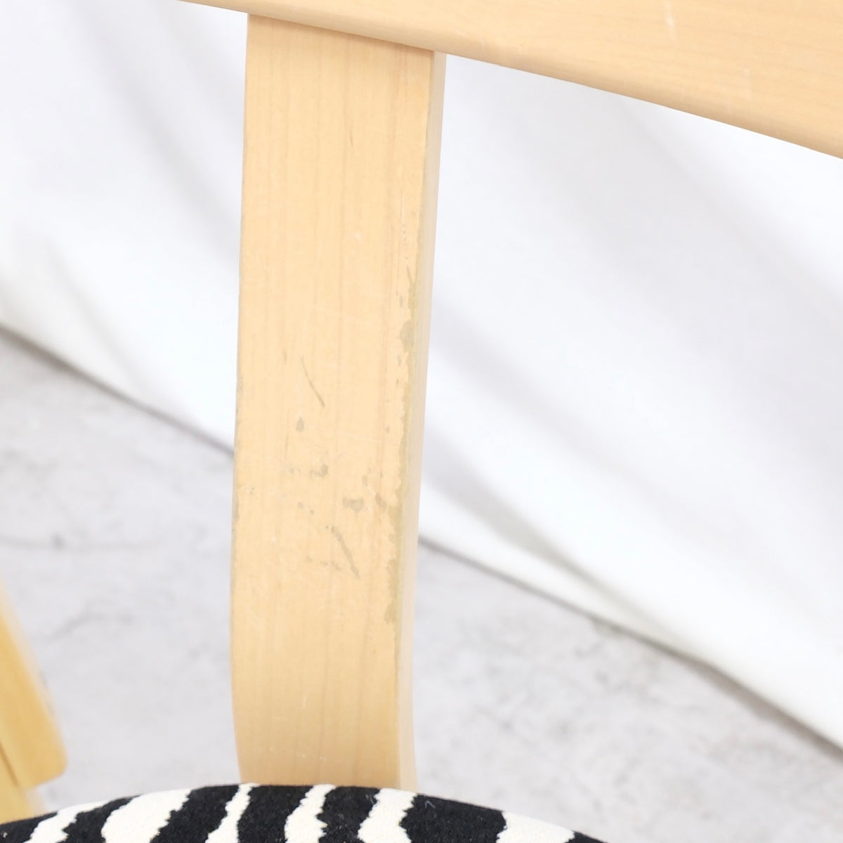 Alvar Aalto Chair 69 by Artek in Birch with Zebra Upholstery