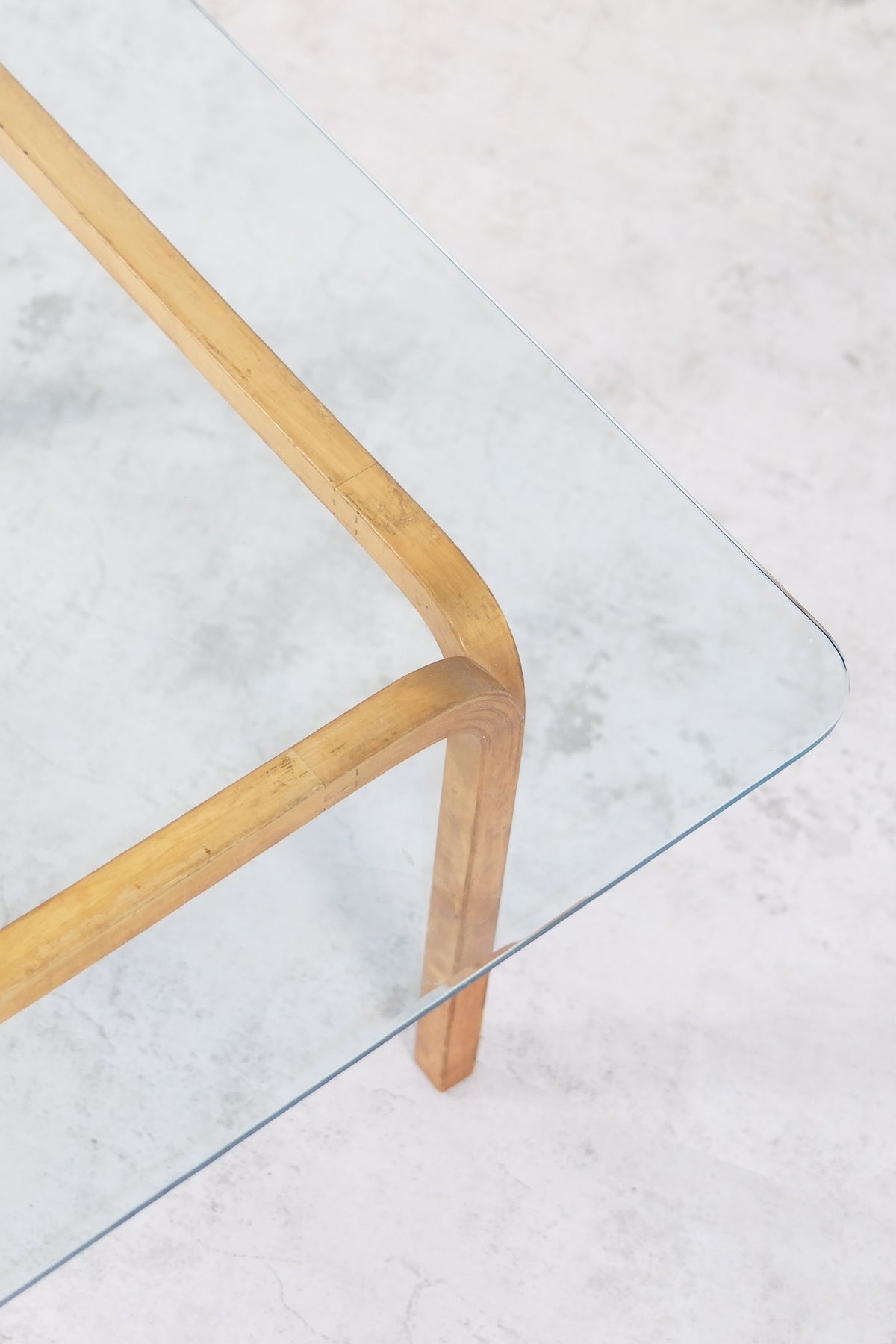 Rare 1950s Artek Y805 Coffee Table by Alvar Aalto with Special Finger Joints