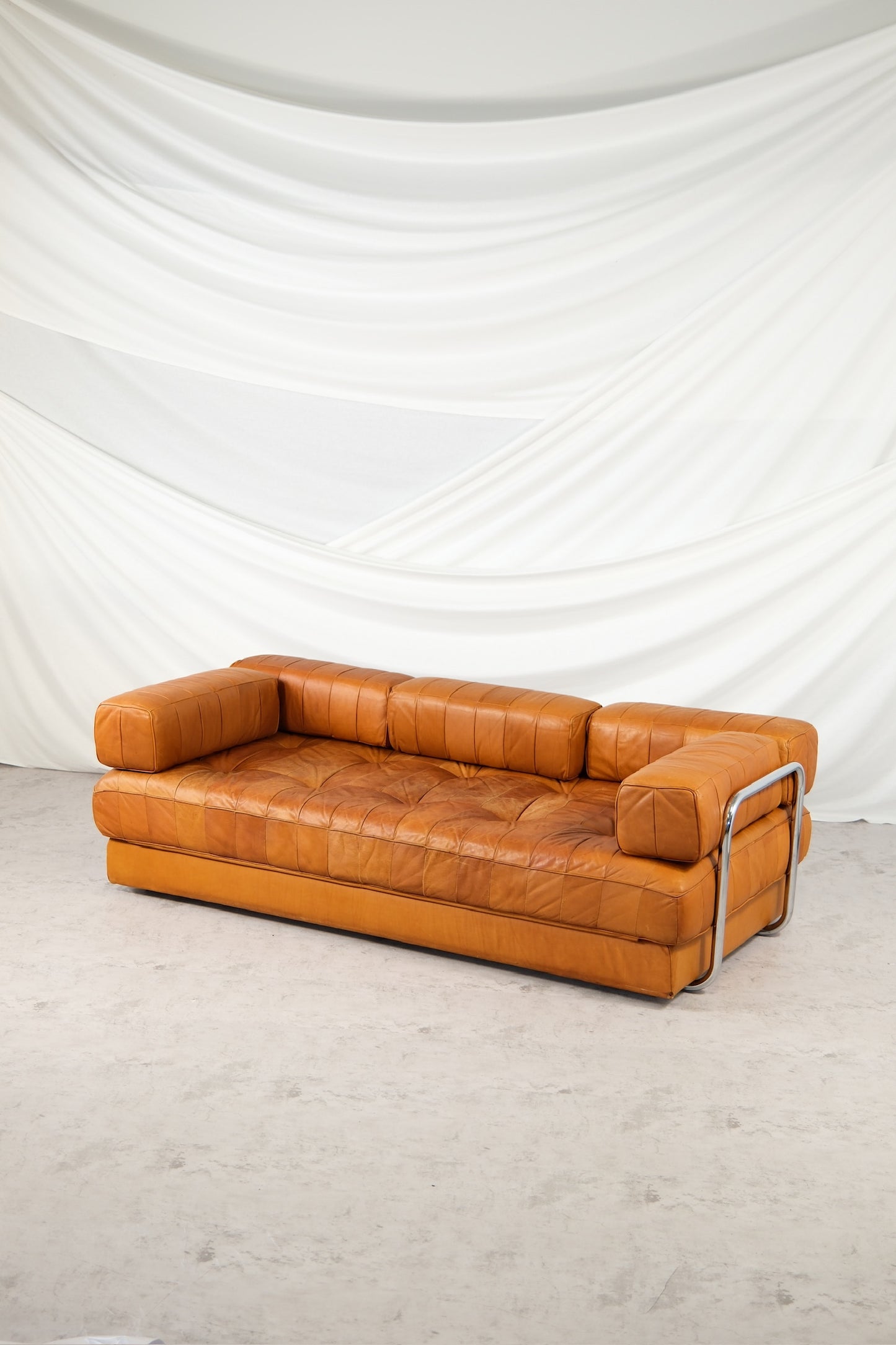 De Sede Brown Leather Daybed Sofa Bed
