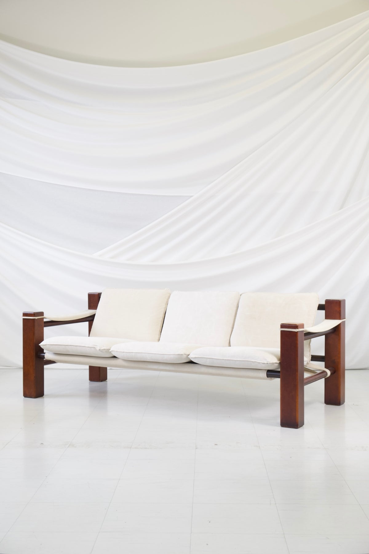 Vintage Brazilian Safari 3-Seater Sofa, 1970s