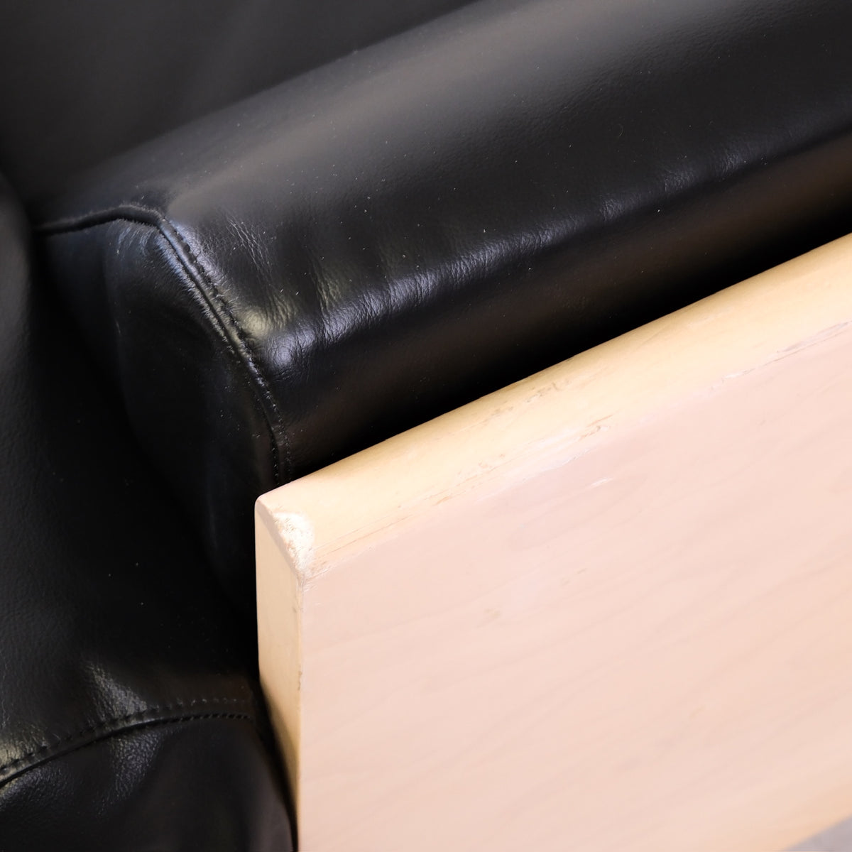 Yrjö Kukkapuro Ateljee 3-Seater Sofa for Avarte in Black Leather