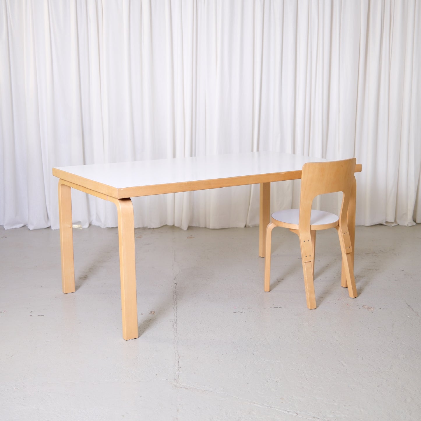 Alvar Aalto Artek 82A Table in White Laminate