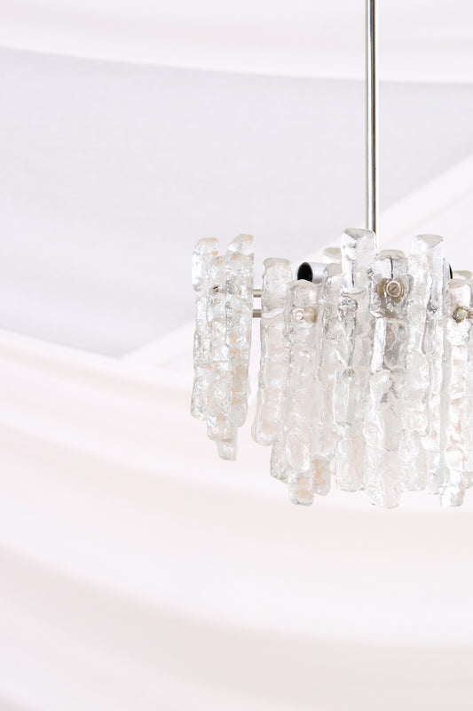 JT Kalmar “Ice Block” chandelier, 1960s/70s - Pino Interiors