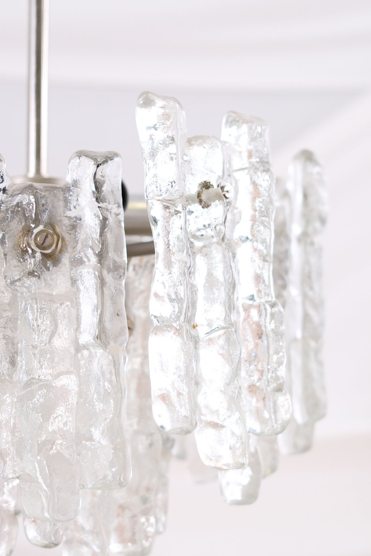 JT Kalmar “Ice Block” chandelier, 1960s/70s - Pino Interiors