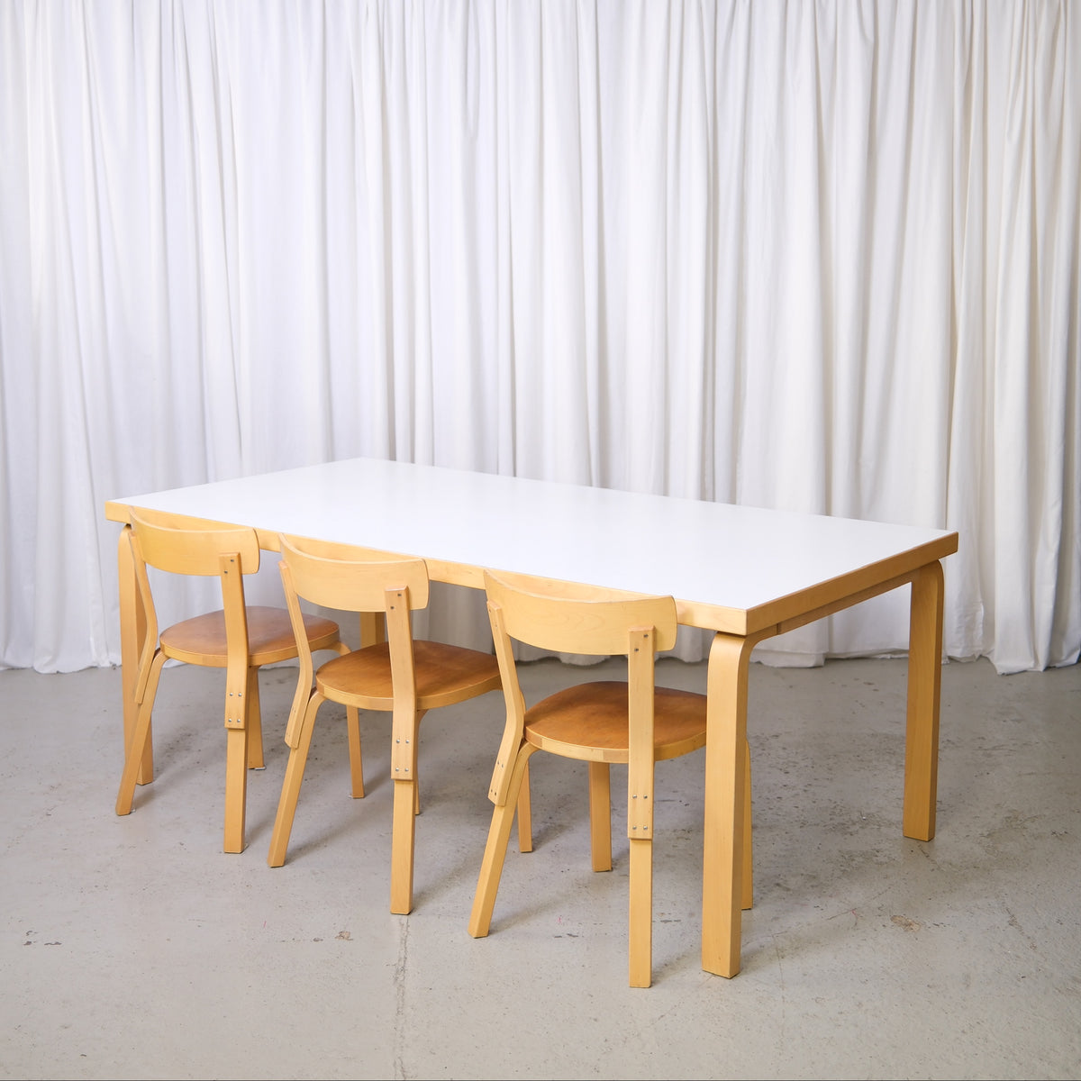 Alvar Aalto Artek 83 Table in White Laminate