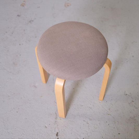 Artek E60 Stool with Artek Fabric Upholstery