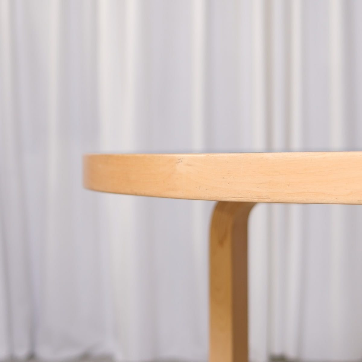 Artek Table 91 with Blue Linoleum Top by Alvar Aalto