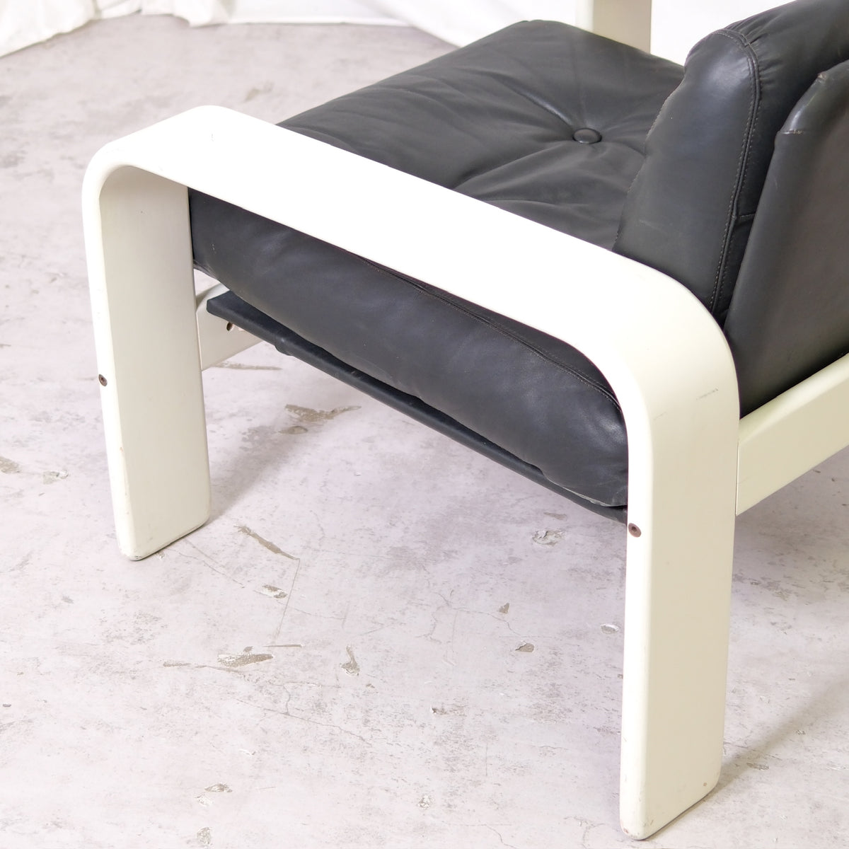 Rare Eero Aarnio Flamingo Armchair in Black Leather -Asko