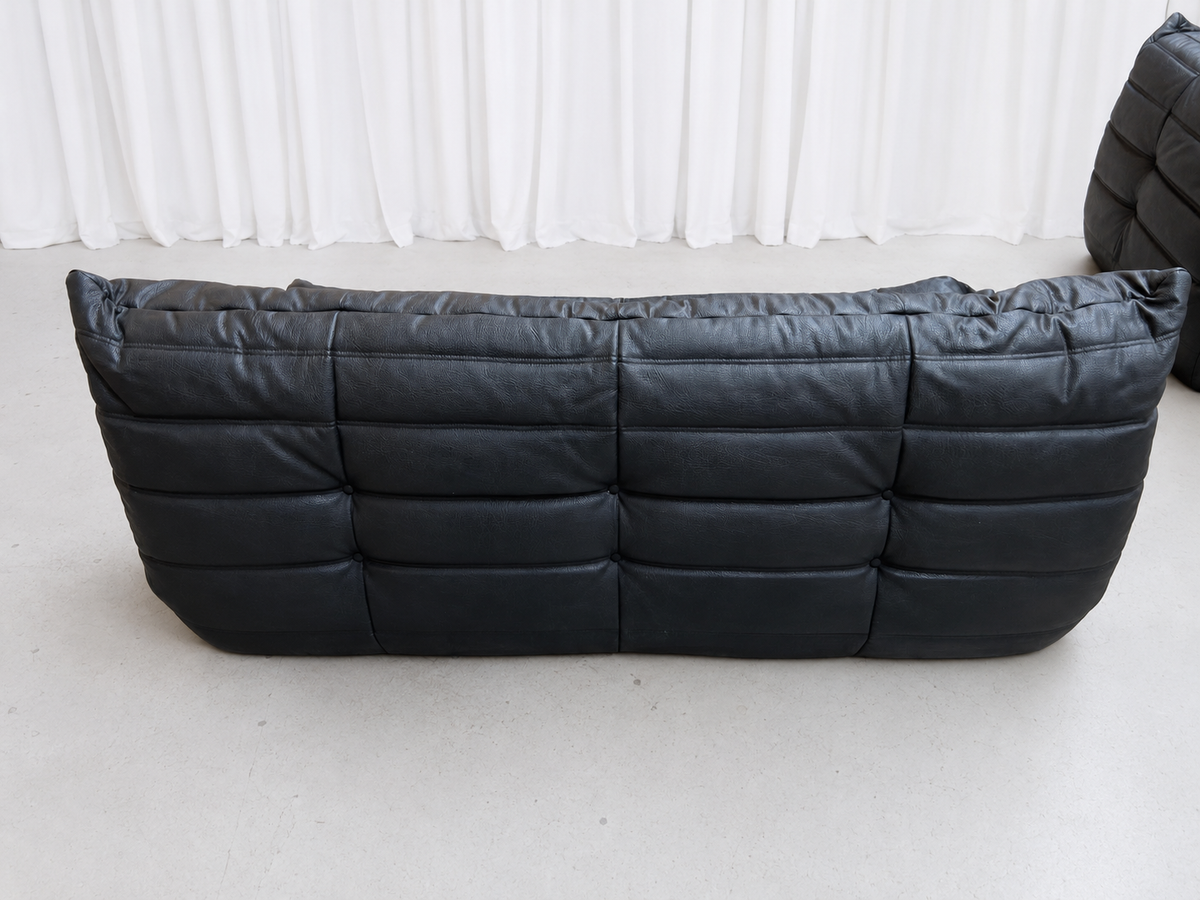 Ligne Roset Togo -sohvaryhmä, musta nahka