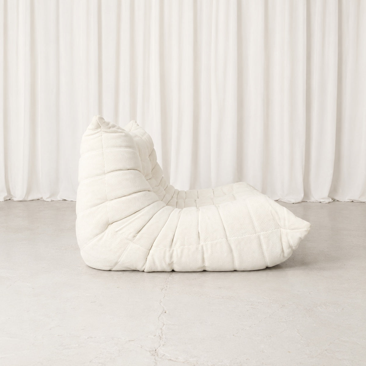 Ligne Roset Togo 2-Seater Sofa in Light Textured Fabric