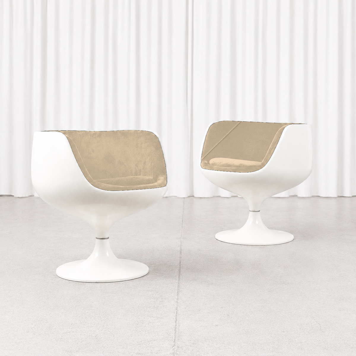 Eero Aarnio Cognac Lounge Chair for Asko with Custom Upholstery