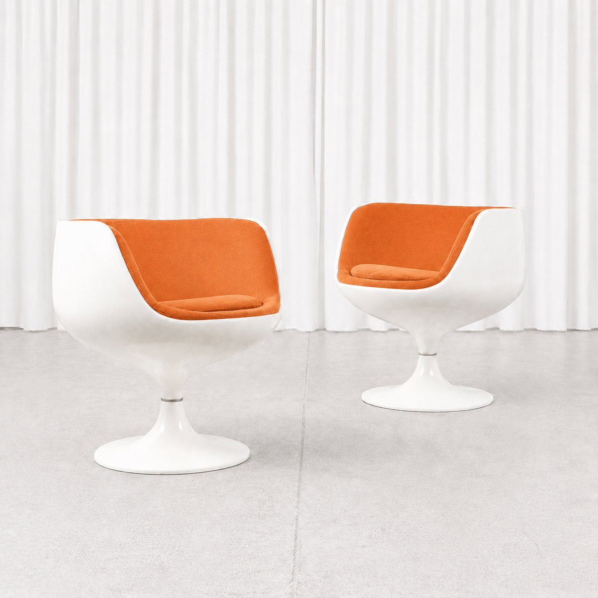 Eero Aarnio Cognac Lounge Chair for Asko with Custom Upholstery