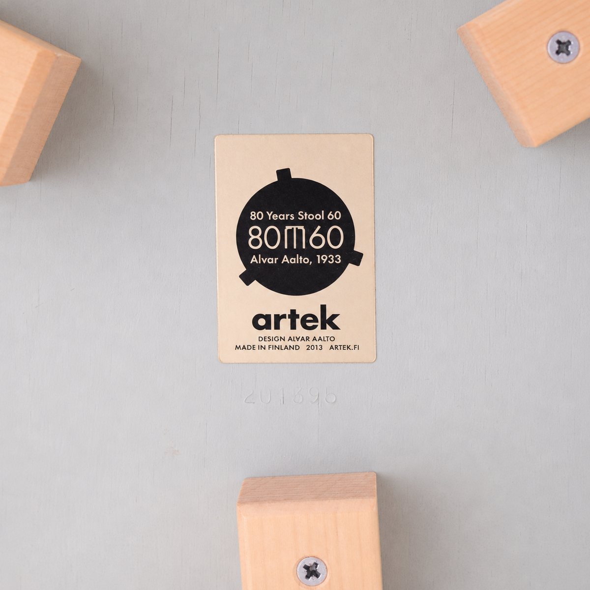 Artek Stool 60 Mint Green 80th Anniversary by Alvar Aalto, 2013
