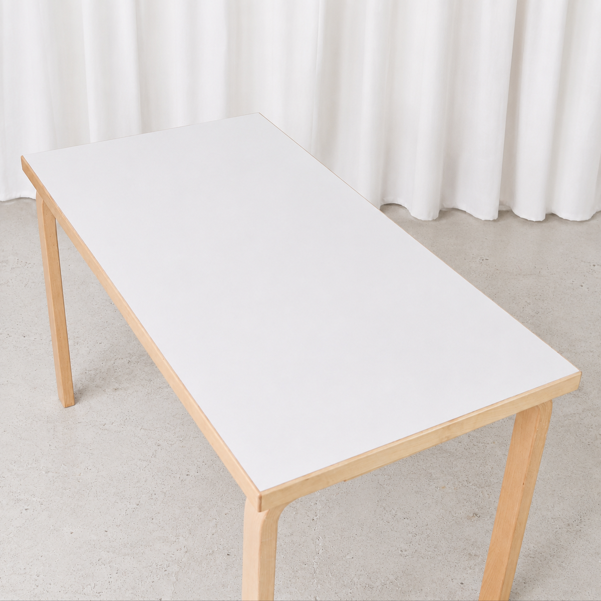 Artek 120x60 Table in White Laminate by Alvar Aalto